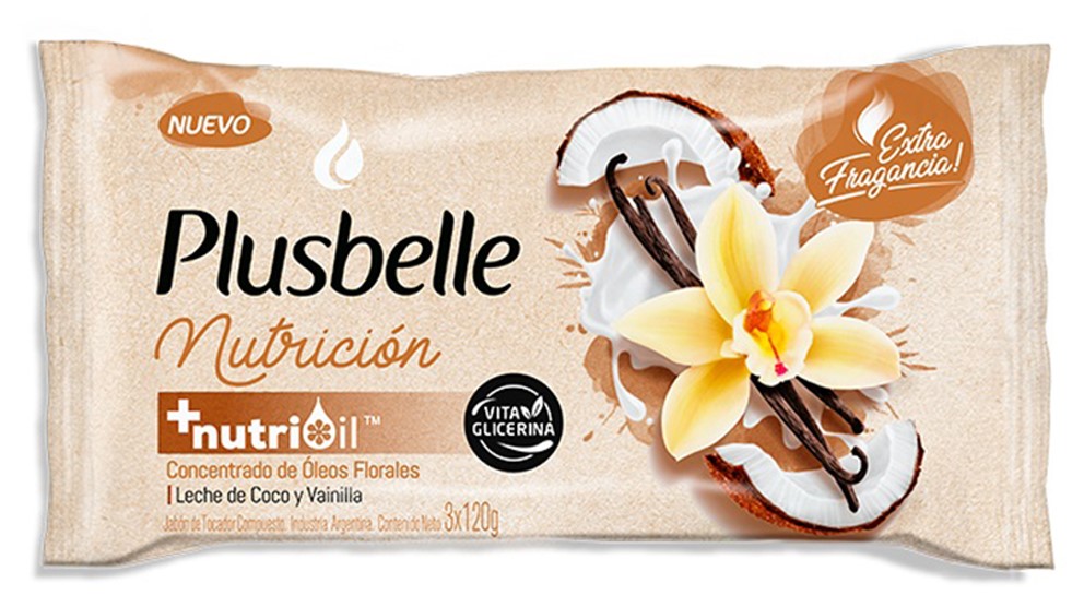 PLUSBELLE JABON NUTRICION X3 120GR X27