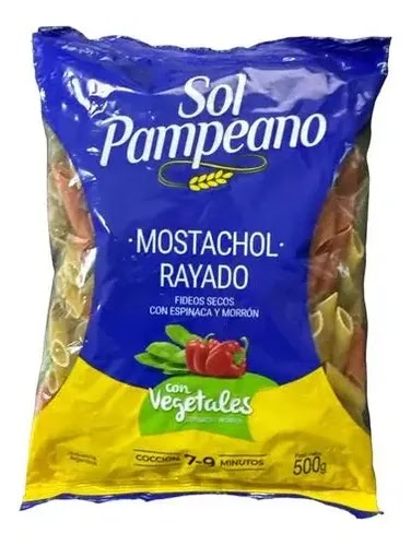 SOL PAMPEANO FIDEOS MOSTACHOL VEG 500gr x15