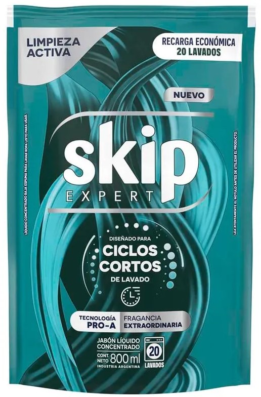 SKIP LIQUIDO LIMP ACT CICLOS CORTOS DP 800ml x12