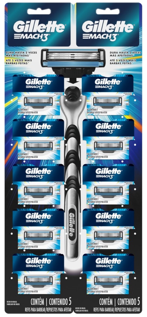DISPLAY GILLETTE REPUESTO MACH3 x1 x10 (12/B)