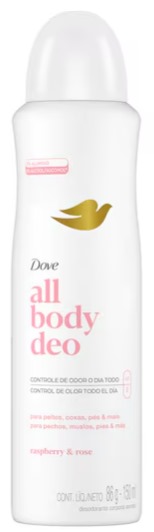DOVE DEO MUJER ALL BODY RASPBERRY 150ml x12