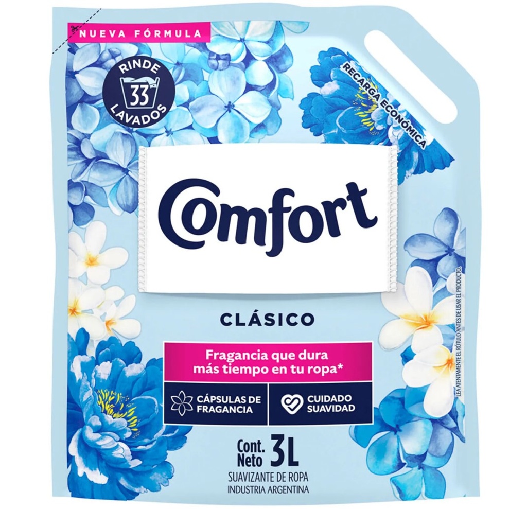 COMFORT SUAVIZANTE CLASICO CAP FRAG DP 3L x4