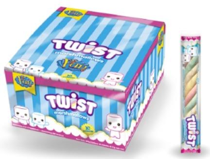 DISPLAY MARSHMALLOWS TWIST FRUTILLA 12gr 30u (B/12)