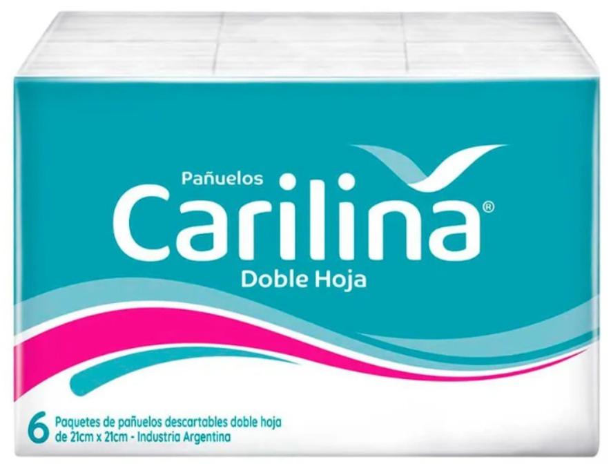 CARILINA PAÑUELOS DOBLE HOJA x6 x35