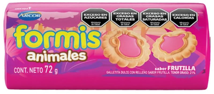 FORMIS GALLETITA VAINILLA/FRUTILLA 72gr x60