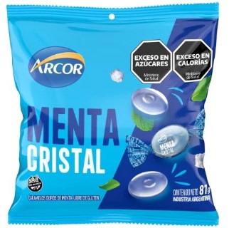 ARCOR CARAMELO MENTA CRISTAL 81gr x48