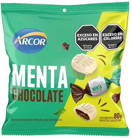 ARCOR CARAMELO MENTA CHOCOLATE 80gr x48