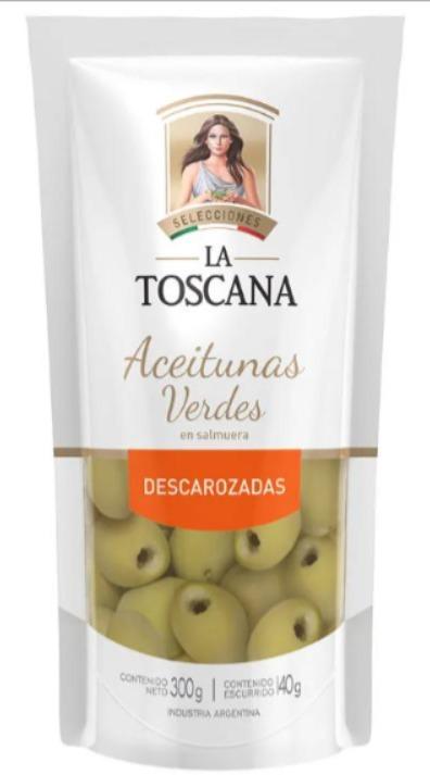 TOSCANA DP ACEITUNAS VERDES DESCAROZADAS 280gs x12