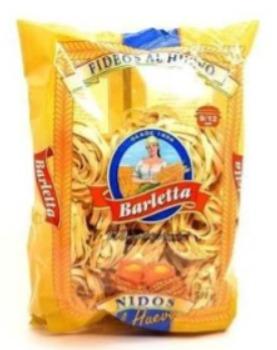 BARLETTA FIDEOS NIDO AL HUEVO 500gr x12