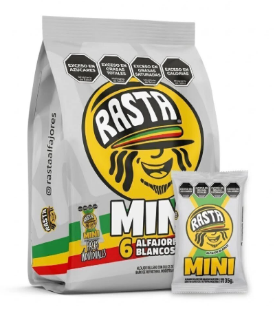 RASTA MINI ALFAJOR BLANCO 210gr x6
