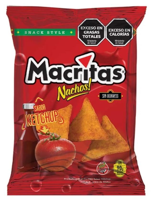 MACRITAS NACHOS KETCHUP 90gr x12