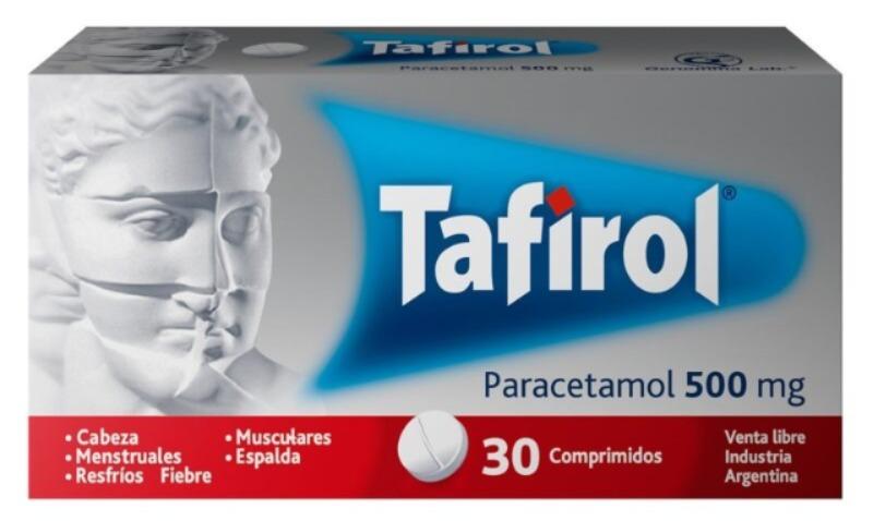 UNIDAD TAFIROL 500mg 30 COMP (B/20)