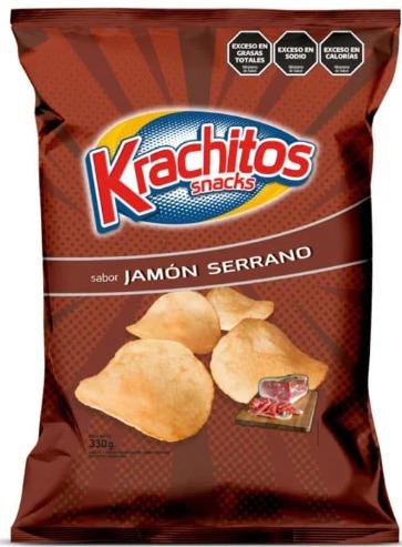KRACHITOS PAPAS FRITAS SABOR JAMON 330gr x10