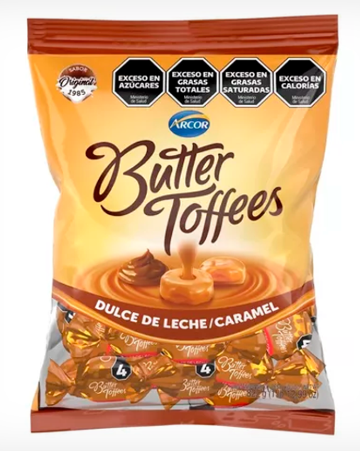 BUTTER TOFFEES DULCE DE LECHE  822g x6u