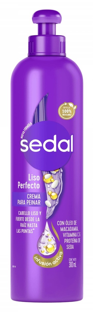 SEDAL CR PARA PEINAR 300ML LISO PERFECTO X 12U