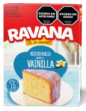 RAVANA BIZCOCHUELO VAINILLA x 540gr. x 6u