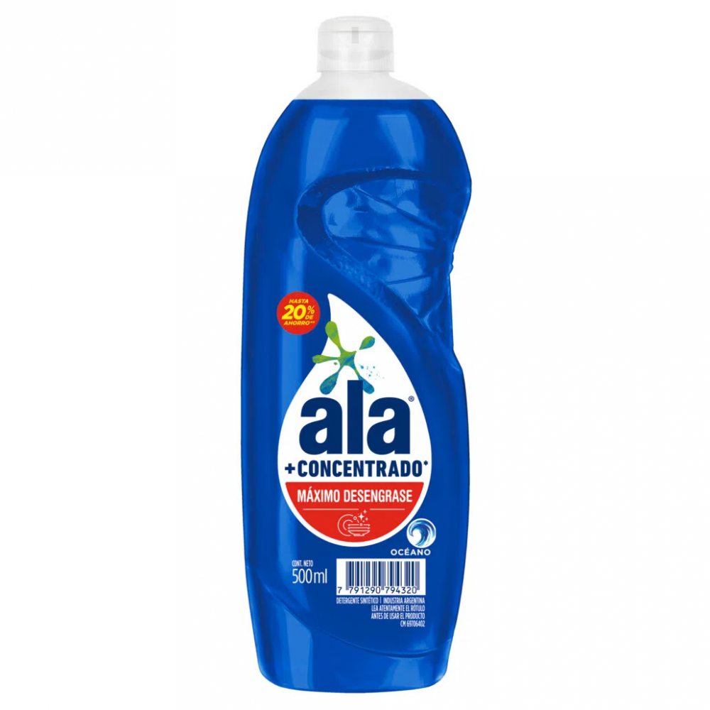 DETERGENTE ALA ULTRA OCEANO 12U X 500