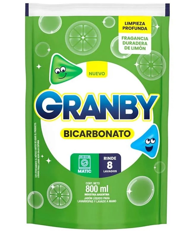 GRANBY LIQUIDO LIMON (VERDE) 800ml x12