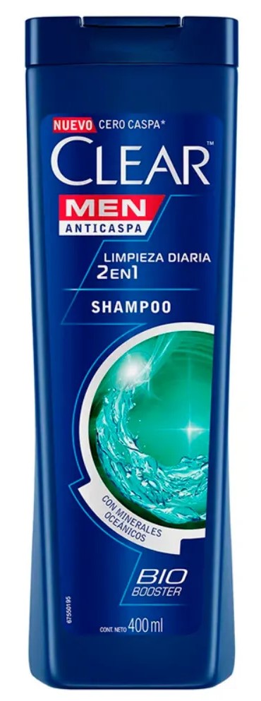 CLEAR MEN SH LIMPIEZA DIARIA 400ML X12