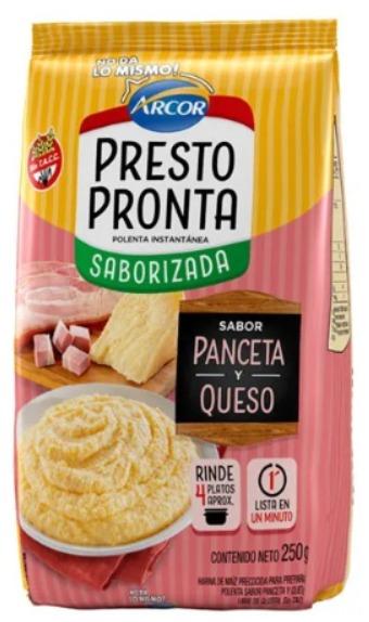 PRESTOPRONTA POLENTA PANCETA Y QUESO 250gr x42