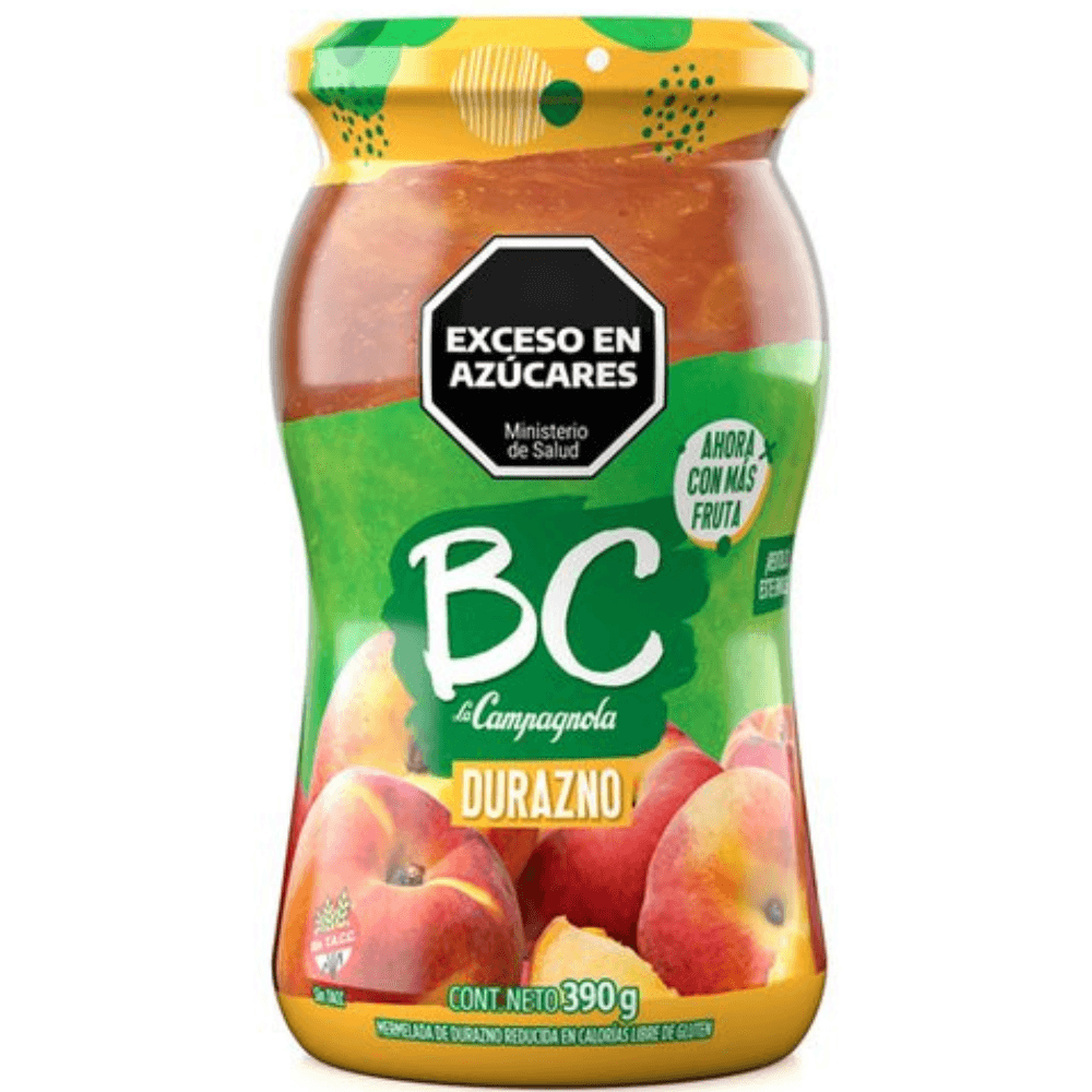 MERMELADA BC DURAZNO 12U X 390