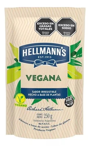 MAYONESA HELLMANS VEGANA S/TACC 24 X 250G