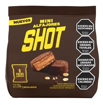 MINI ALFAJOR SHOT 16U X 114G