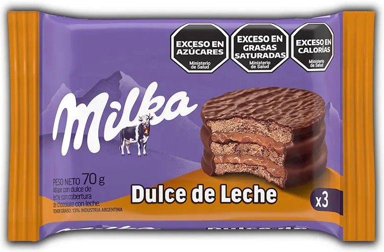 MILKA ALFAJOR TRIPLE DULCE DE LECHE 70gr x36
