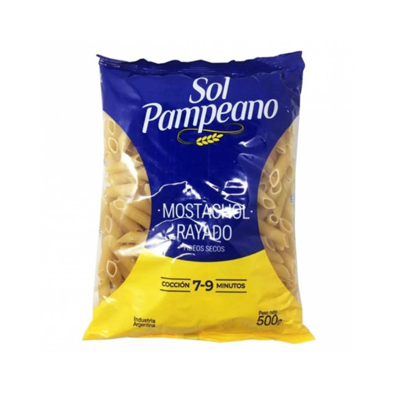 SOL PAMPEANO FIDEOS MOSTACHOL RAYADO 500gr x15