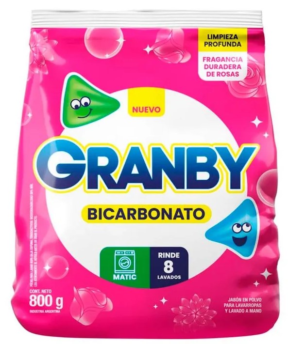 GRANBY POLVO MATIC ROSAS 24 X 800G