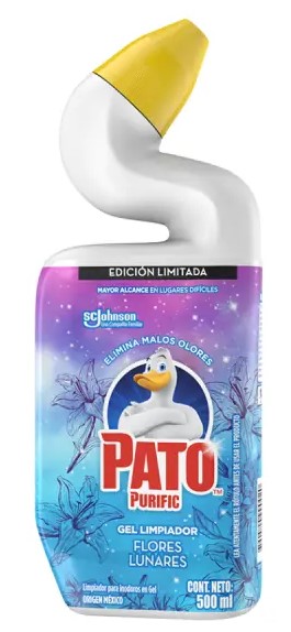 GEL LIMPIADOR PATO FLORES LUNARES 500ML 12U
