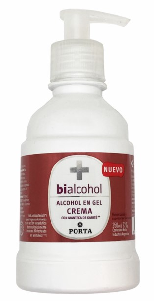 BIALCOHOL EN GEL CREMA CON KARITE 250ML 12U
