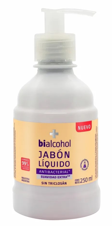 BIALCOHOL JABON ANTIB EXT SUAVIDAD 250ML 12U