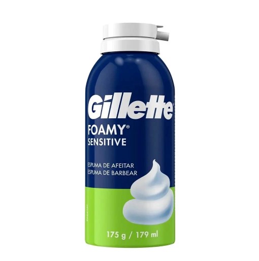 DISPLAY GILLETTE ESPUMA FOAMY PIEL SENSIBLE 175gr x6 (2/B)