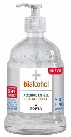 BIALCOHOL EN GEL C/GLIC C/VALVULA 250ML x12