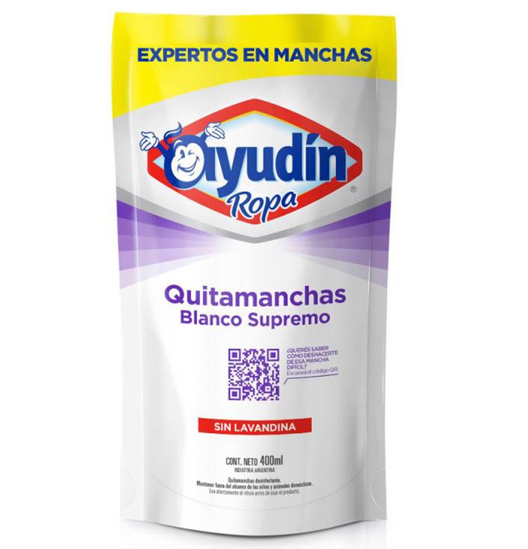 AYUDIN ROPA QUITAMANCHAS BLANCO SUPREMO X400ML x16