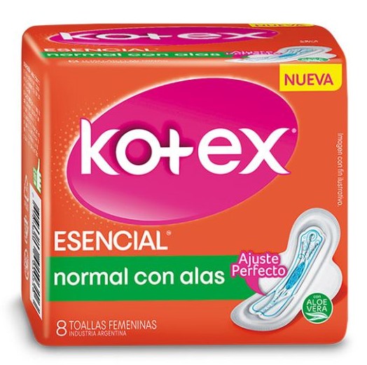 TOALLITA KOTEX ESENCIAL C/ ALAS X8