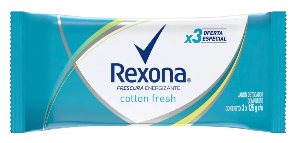 REXONA JABON COTTON FRESH X3 120gr x24