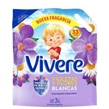 VIVERE SUAVIZANTE VIOLETAS Y FLORES 3L x4