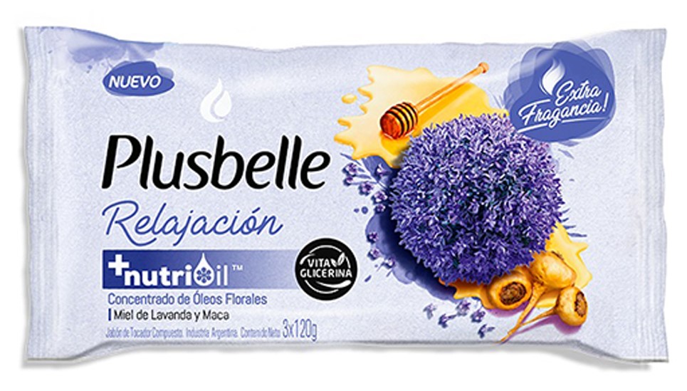 PLUSBELLE JABON RELAJACION X3 120gr x27