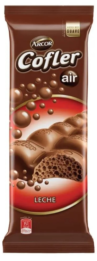 CHOCOLATE COFLER AIR LECHE 8X10X55GR