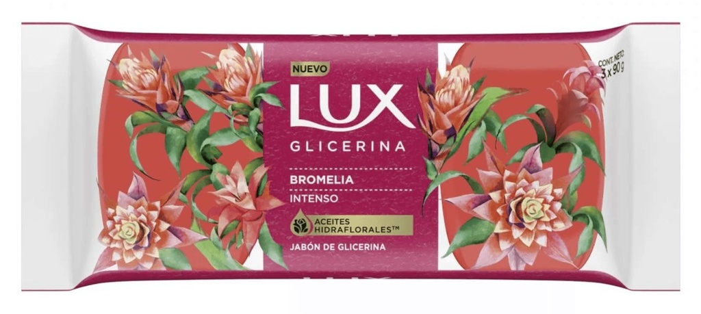 LUX JABON GLICERINA BROMELIA X3 90g X36