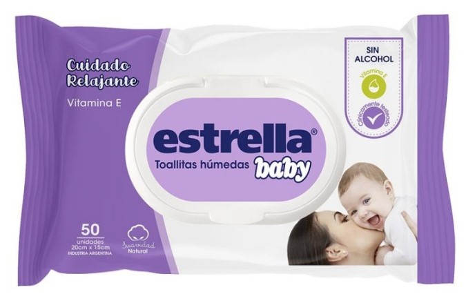 ESTRELLA BABY TOALLITAS HUM C RELAJANTE 50u X18