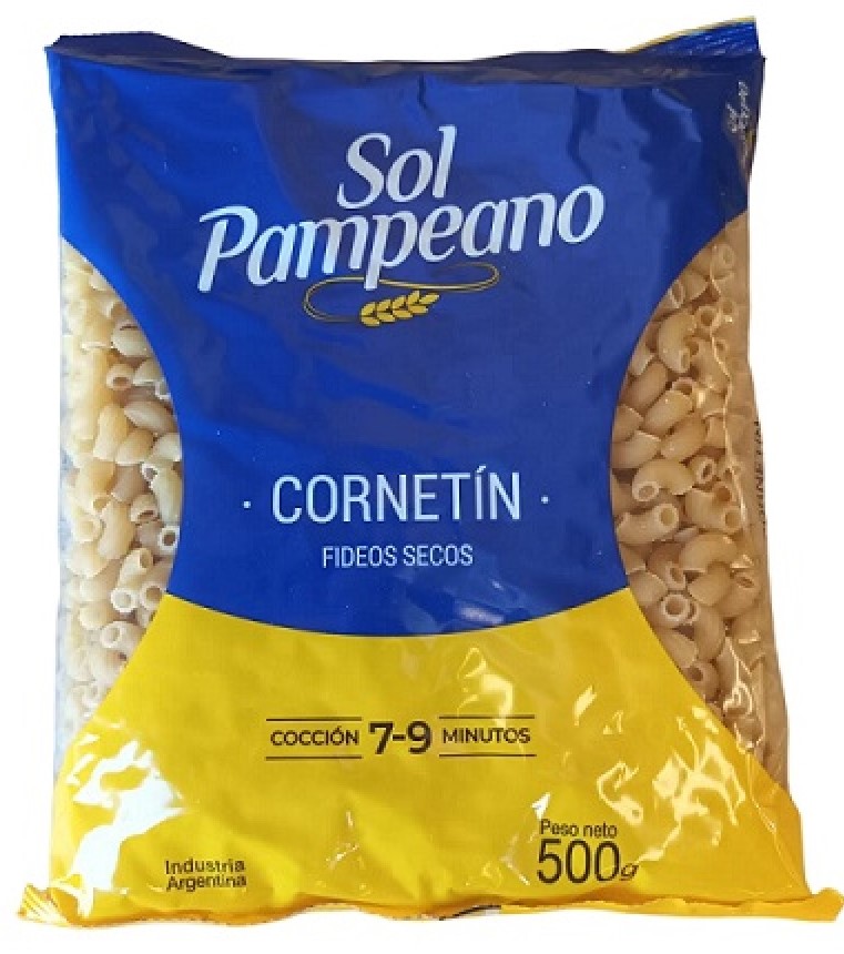 SOL PAMPEANO FIDEOS CORNETIN 500gr x15