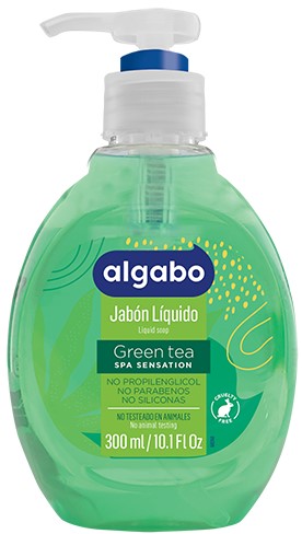 ALGABO JABON LIQUIDO C/PIC GREEN TEA 300ml x12
