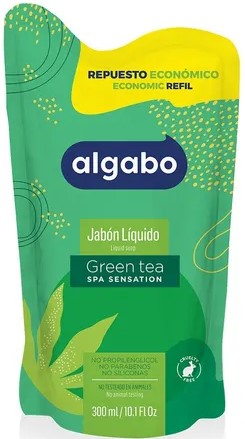 ALGABO JABON LIQUIDO GREEN TEA DP 300ml x12