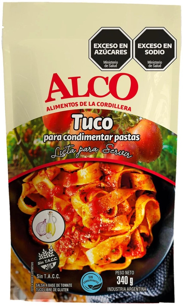 ALCO SALSA TUCO L/GLUTEN 340gr x12
