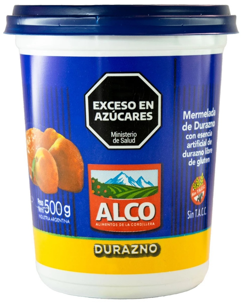 ALCO MERMELADA POTE DURAZNO 500gr x12