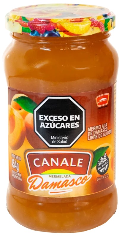 CANALE MERMELADA FRASCO DAMASCO 454gr x12