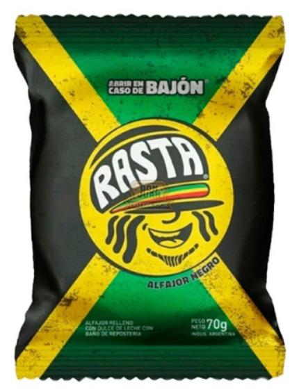 RASTA ALFAJOR  NEGRO DDL 70gr x18